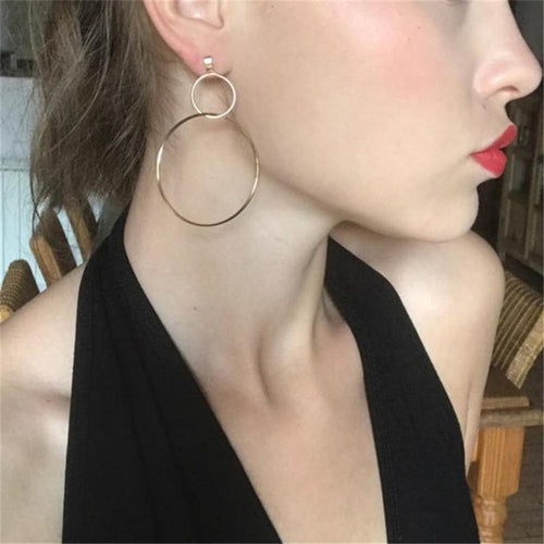 Round Circle Earrings
